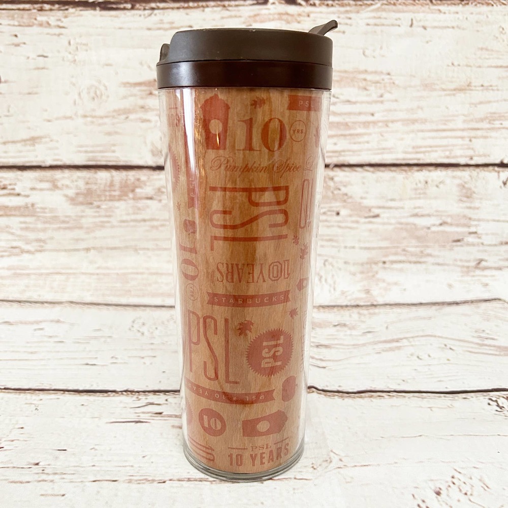 STARBUCKS Pumpkin Spice Latte PSL 10 Year Anniversary Travel Tumbler